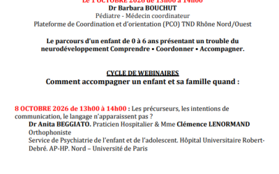 Webinaires 2026 – « Une heure, une question »
