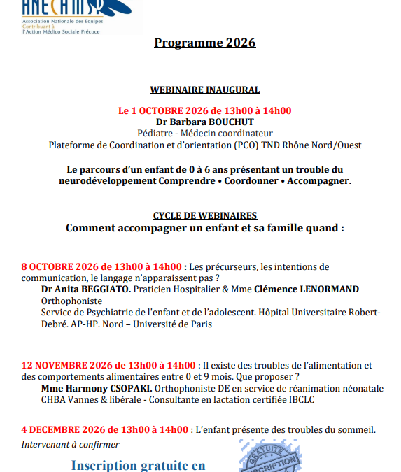 Webinaires 2026 – « Une heure, une question »